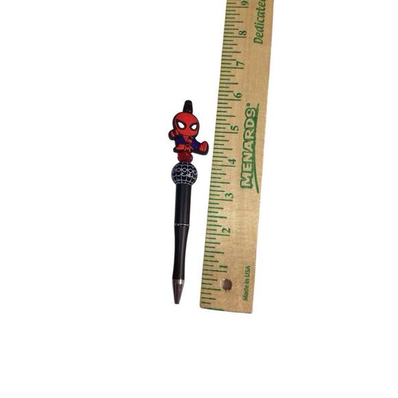 Handmade Beaded DIY Marvel Spider Man Pen With 1 Free Ink Refill - Picture 5 of 5